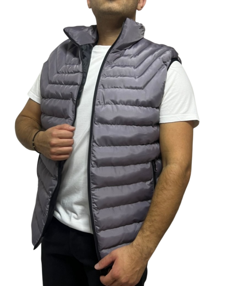 Αμάνικο Μπουφάν Γιλέκο Dpuff Γκρι Σκούρο IDP-19597-57