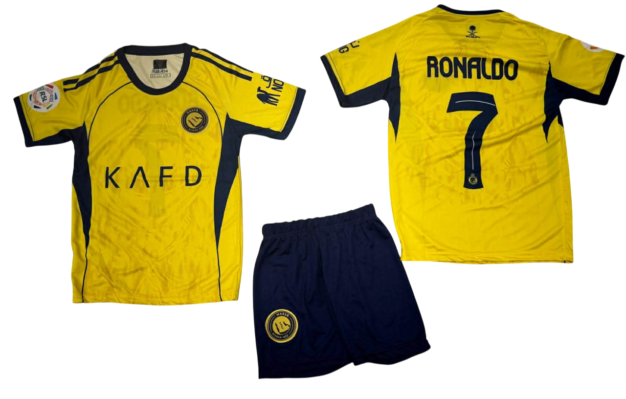 Σετ Παιδική Φανέλα Al Nassr με Σορτσάκι Ronaldo Κίτρινο NSR4656R7-07 Σετ Παιδική Φανέλα Al Nassr με Σορτσάκι Ronaldo Κίτρινο NSR4656R7-07