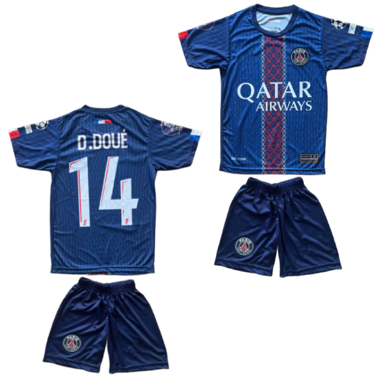 Σετ Παιδική Φανέλα PSG με Σορτσάκι Doue Μπλε PSG4656D Σετ Παιδική Φανέλα PSG με Σορτσάκι Doue Μπλε PSG4656D