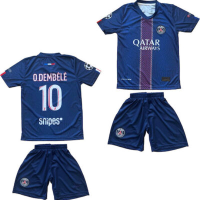 Σετ Παιδική Φανέλα PSG με Σορτσάκι Dembele Μπλε PSG4656-D10