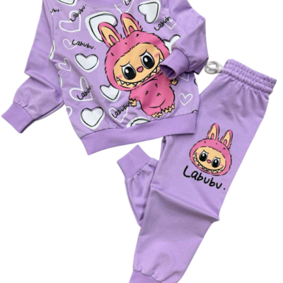 Παιδικό Σετ Φόρμας HeartLabubu Μωβ HLB-72100-12