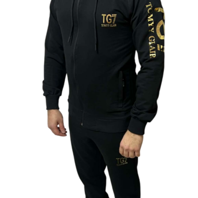 Αθλητικό Σετ Φόρμας Slim Fit Μαύρο-Χρυσό TG7 TG7080-02