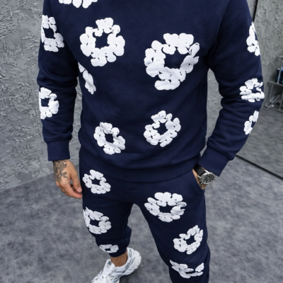 Unisex Αθλητικό Σετ Φόρμας Μπλε Σκούρο DT17665-05