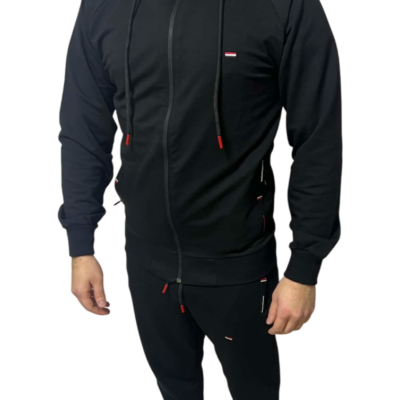 Αθλητικό Σετ Φόρμας Slim Fit Μαύρο TomyyGlair TG6691-02