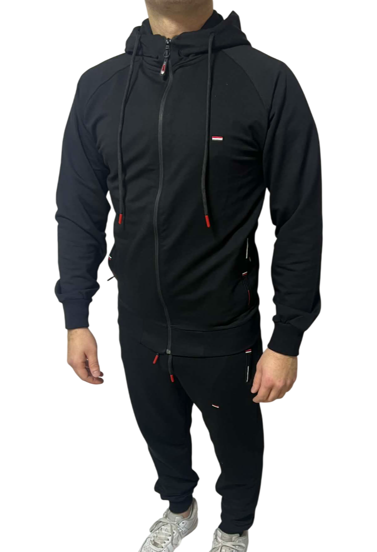 Αθλητικό Σετ Φόρμας Slim Fit Μαύρο TomyyGlair TG6691-02