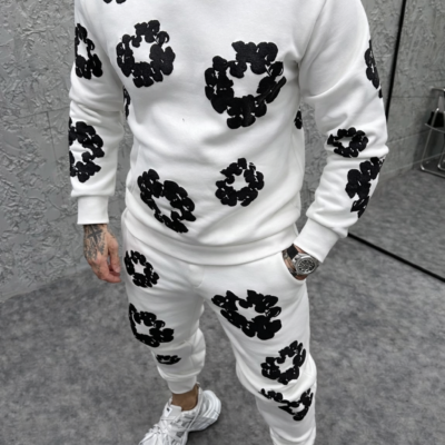 Unisex Αθλητικό Σετ Φόρμας Λευκό DT17665-01