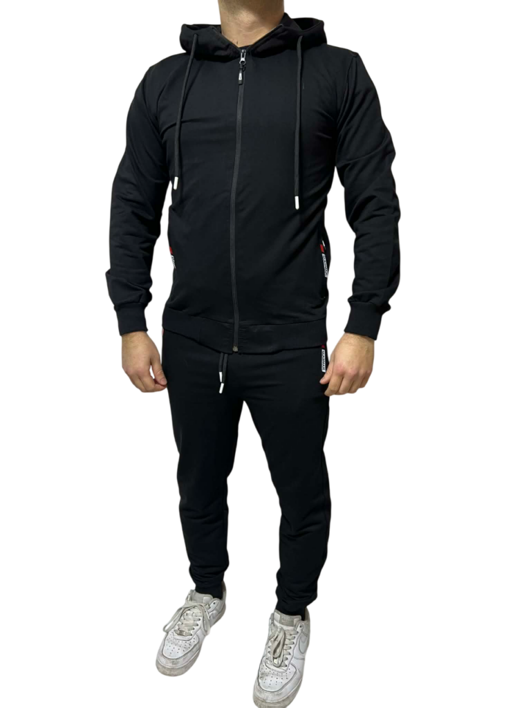 Αθλητικό Σετ Φόρμας Slim Fit Μαύρο TomyyGlair TG9987-02