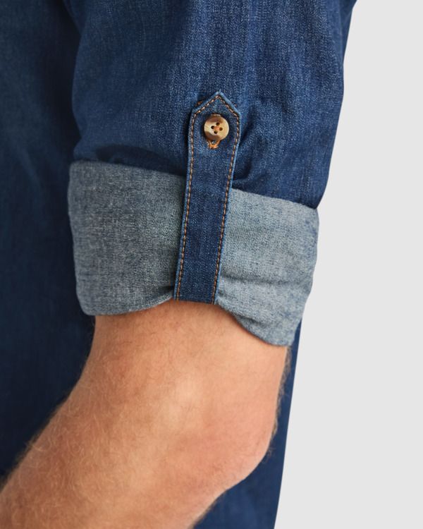 Ανδρικό Μακρυμάνικο Πουκάμισο lujan Roly Blue Jean CM6706-143 Ανδρικό Μακρυμάνικο Πουκάμισο lujan Roly Blue Jean CM6706-143