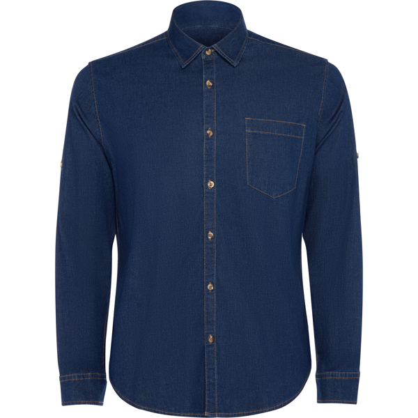 Ανδρικό Μακρυμάνικο Πουκάμισο lujan Roly Blue Jean CM6706-143 Ανδρικό Μακρυμάνικο Πουκάμισο lujan Roly Blue Jean CM6706-143