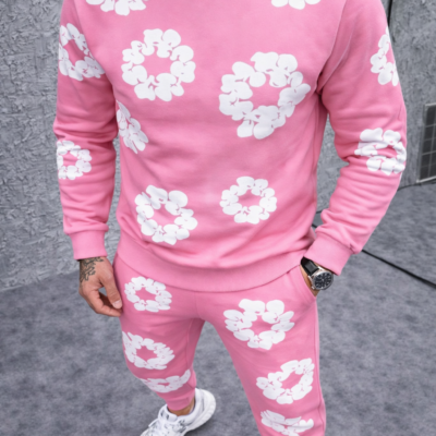 Unisex Αθλητικό Σετ Φόρμας Ροζ DT17665-48