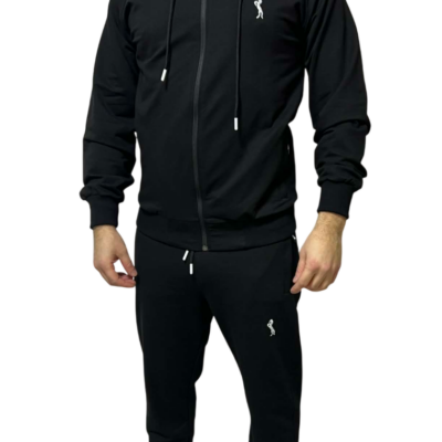 Αθλητικό Σετ Φόρμας Slim Fit Μαύρο V-Horse VK9984-02