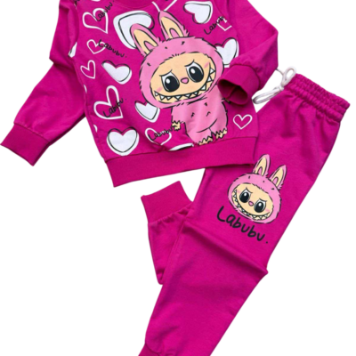 Παιδικό Σετ Φόρμας HeartLabubu Φούξια HLB-72100-16