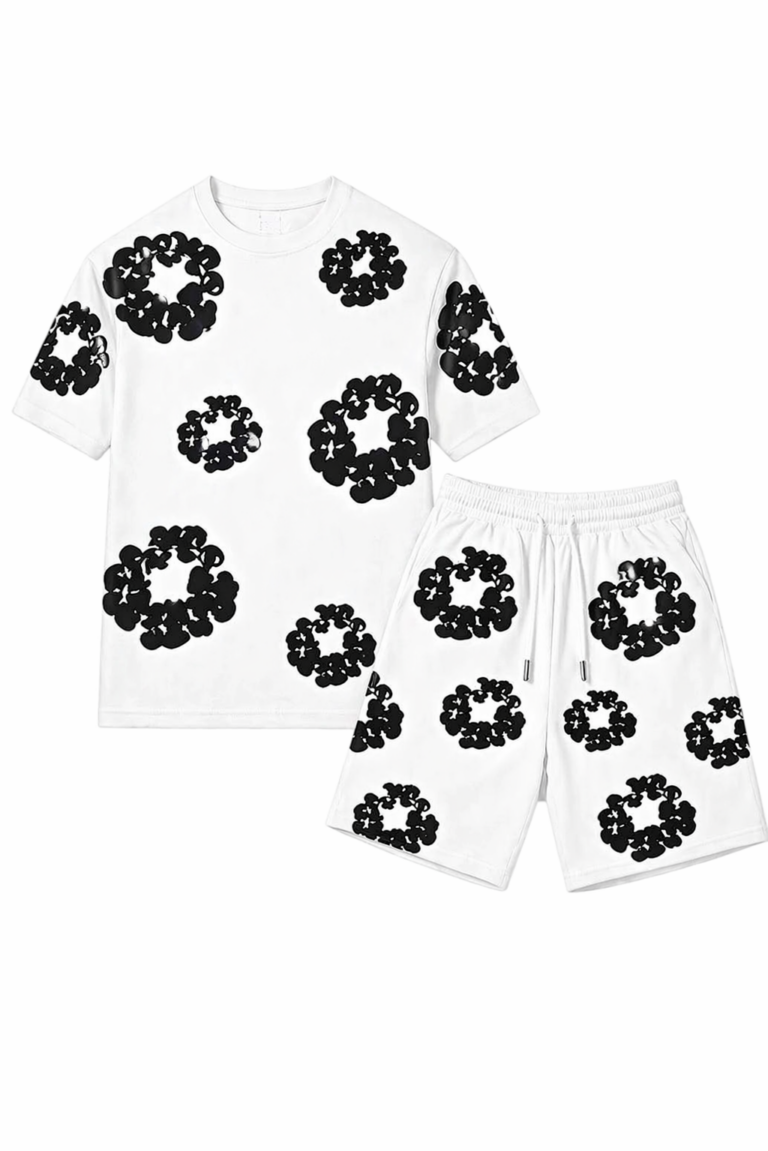 Unisex Αθλητικό Σετ T-Shirt με Βερμούδα Λευκό DT17665Τ-01