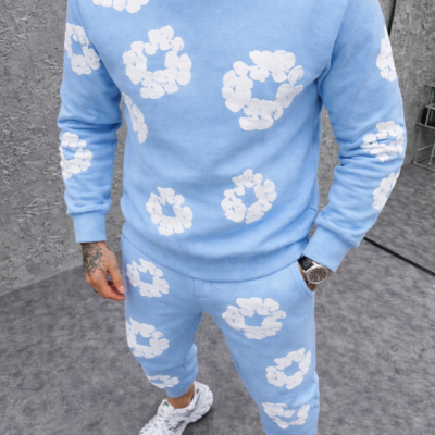 Unisex Αθλητικό Σετ Φόρμας Γαλάζιο DT17665-05