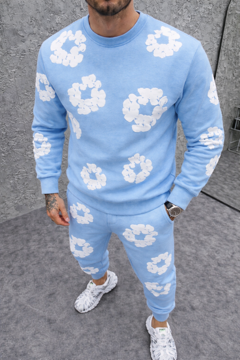 Unisex Αθλητικό Σετ Φόρμας Γαλάζιο DT17665-05