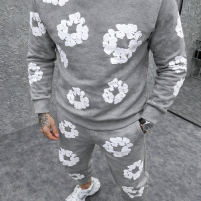 Unisex Αθλητικό Σετ Φόρμας Γκρί DT17665-11