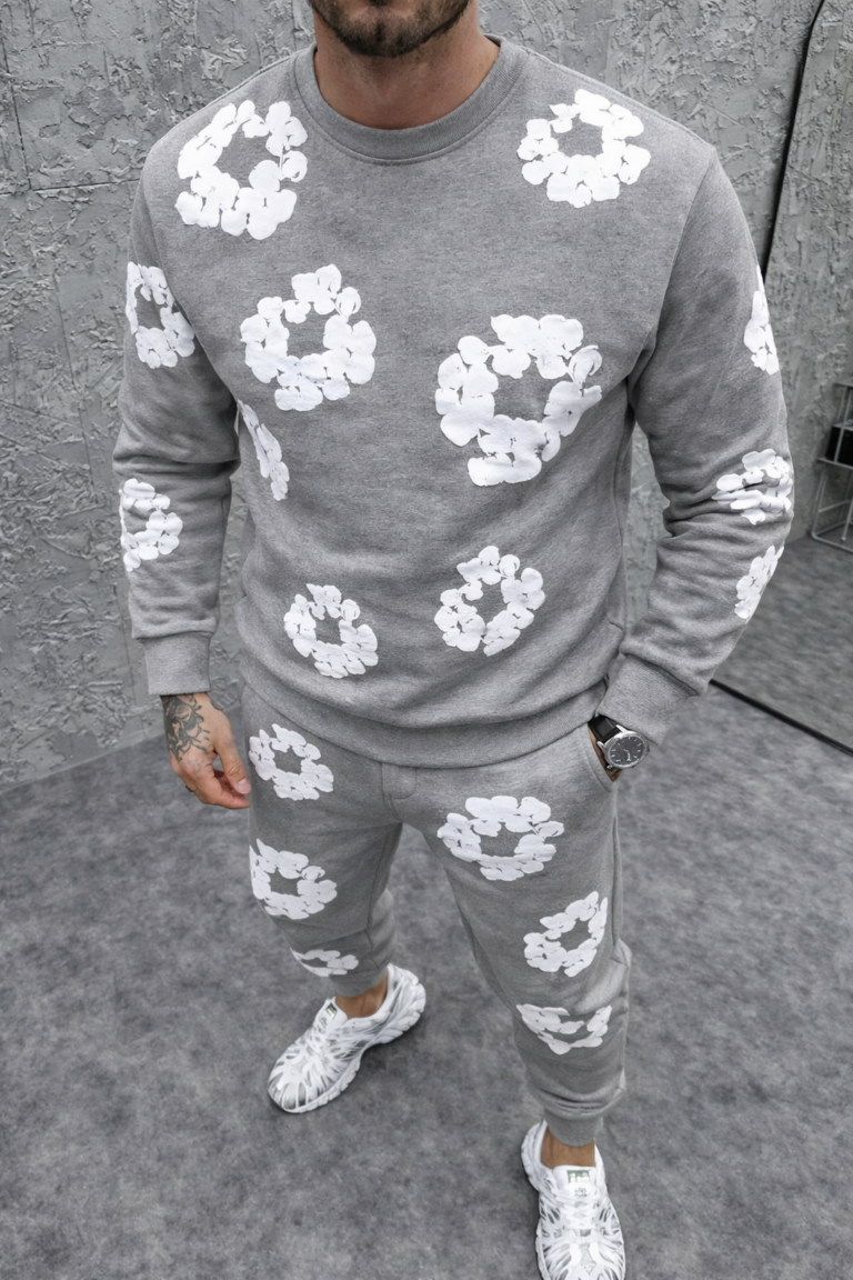 Unisex Αθλητικό Σετ Φόρμας Γκρί DT17665-11