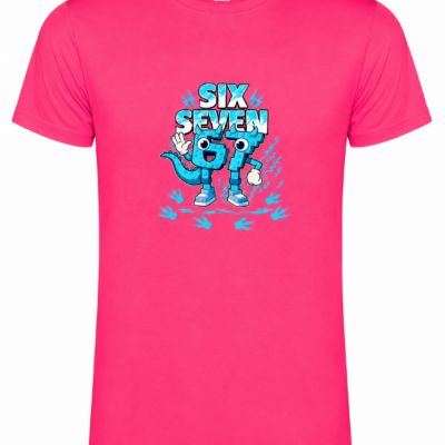 Παιδικό Κοντομάνικο T-Shirt με Στάμπα Six-Seven Ροζ SS12514-14