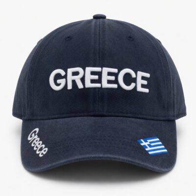 Καπέλο Jockey Μπλε Σκούρο με Ανάγλυφο Σήμα GREECE