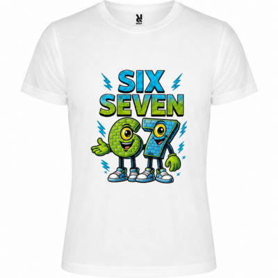 Παιδικό Κοντομάνικο T-Shirt με Στάμπα Six-Seven Λευκό SS12517-01