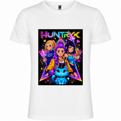 Παιδικό Κοντομάνικο T-Shirt με Στάμπα Kpop Huntrix Λευκό KH12513-01