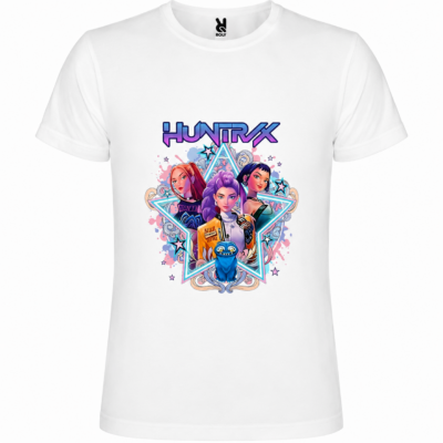 Παιδικό Κοντομάνικο T-Shirt με Στάμπα Kpop Huntrix Λευκό KH12514-01
