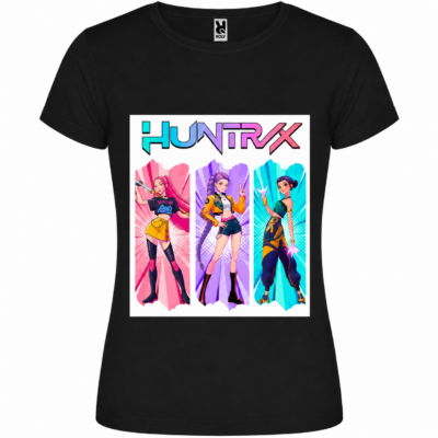Παιδικό Κοντομάνικο T-Shirt με Στάμπα Kpop Huntrix Μαύρο KH12516-02