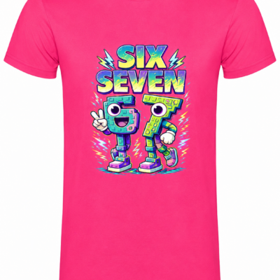 Παιδικό Κοντομάνικο T-Shirt με Στάμπα Six-Seven Ροζ SS12516-07