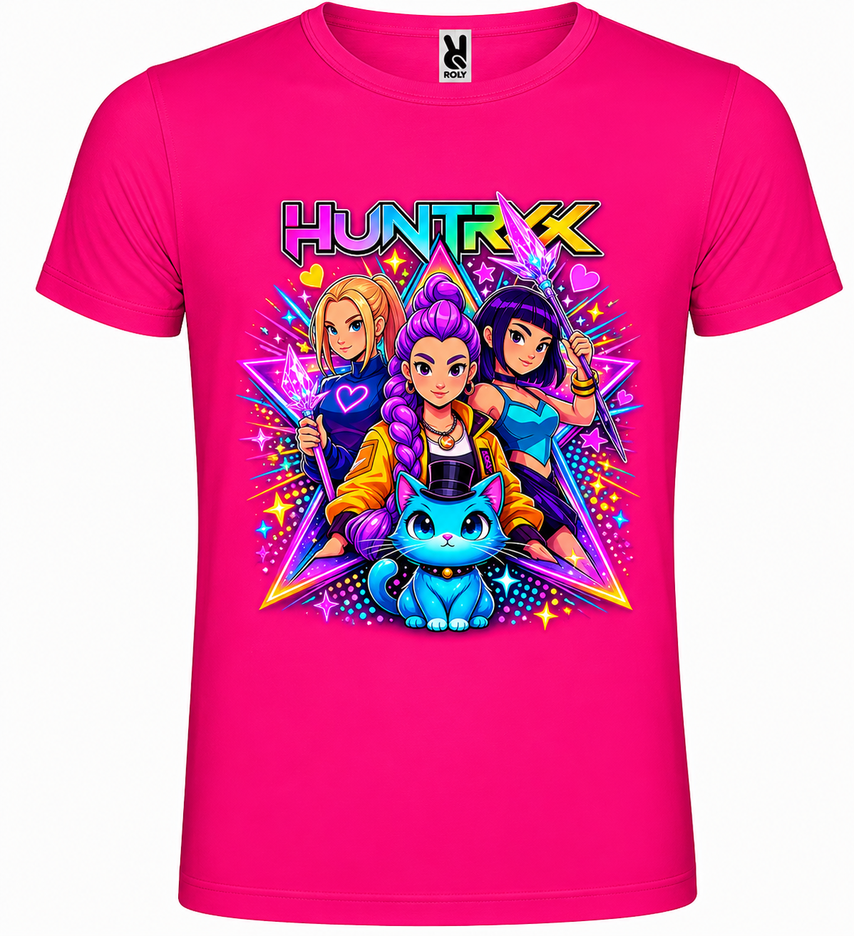 Παιδικό Κοντομάνικο T-Shirt με Στάμπα Kpop Huntrix Ροζ KH12513-14 Παιδικό Κοντομάνικο T-Shirt με Στάμπα Kpop Huntrix Ροζ KH12513-14
