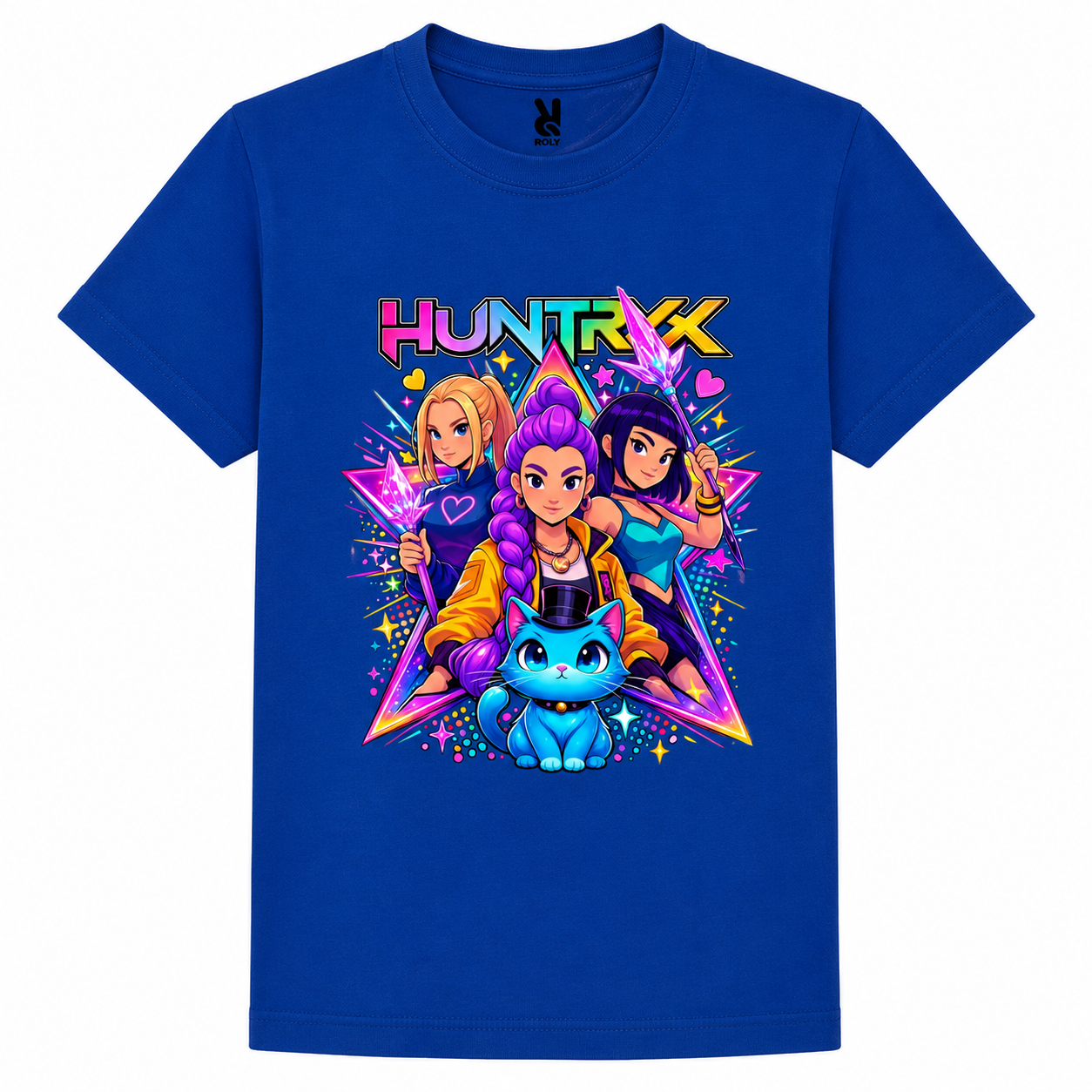 Παιδικό Κοντομάνικο T-Shirt με Στάμπα Kpop Huntrix Μπλε Ρουά KH12513-05 Παιδικό Κοντομάνικο T-Shirt με Στάμπα Kpop Huntrix Μπλε Ρουά KH12513-05
