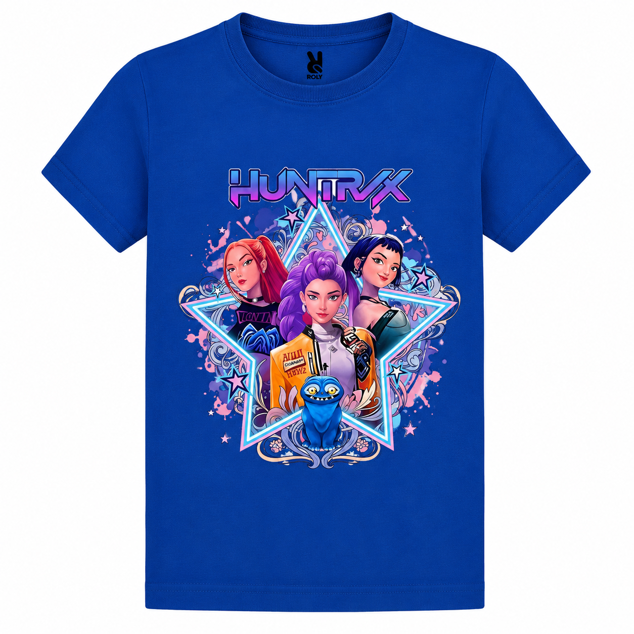 Παιδικό Κοντομάνικο T-Shirt με Στάμπα Kpop Huntrix Μπλε Ρουά KH12514-05 Παιδικό Κοντομάνικο T-Shirt με Στάμπα Kpop Huntrix Μπλε Ρουά KH12514-05