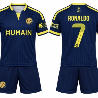Σετ Παιδική Φανέλα Al Nassr με Σορτσάκι Ronaldo Μπλε Σκούρο ANSR4656-B07