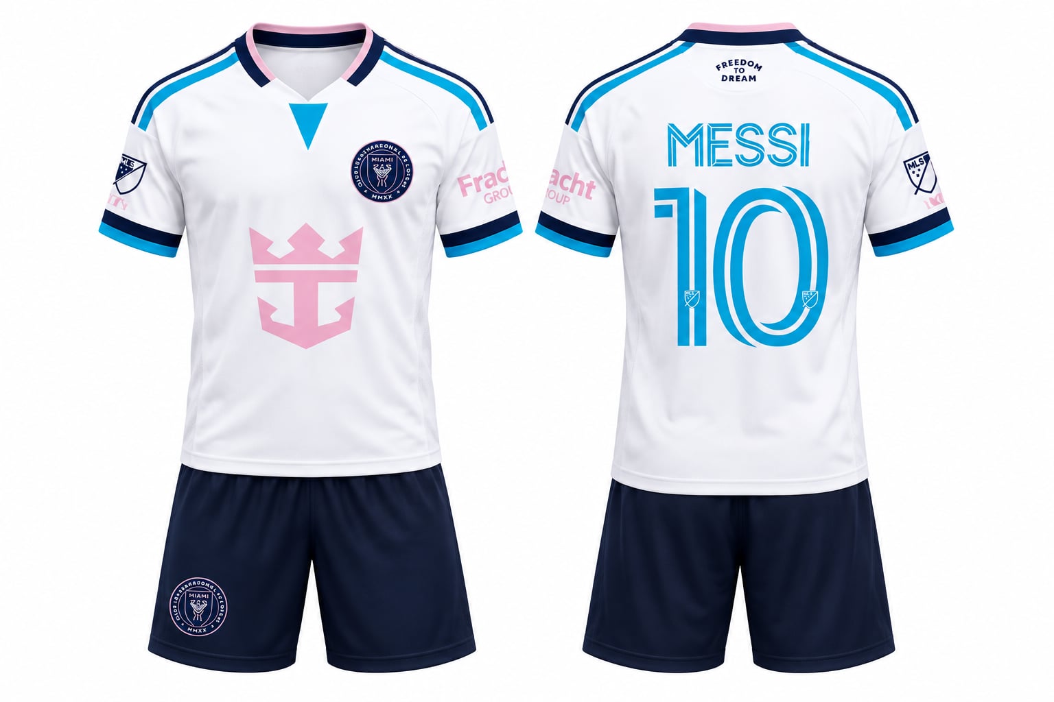 Σετ Παιδική Φανέλα Inter Miami με Σορτσάκι Messi Λευκό IM55327-W10 Σετ Παιδική Φανέλα Inter Miami με Σορτσάκι Messi Λευκό IM55327-W10