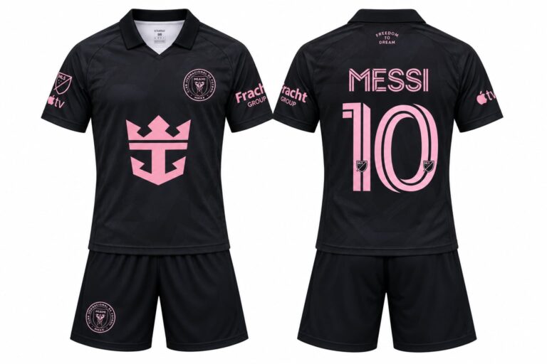 Σετ Παιδική Φανέλα Inter Miami με Σορτσάκι Messi Μαύρο IM55327-B10