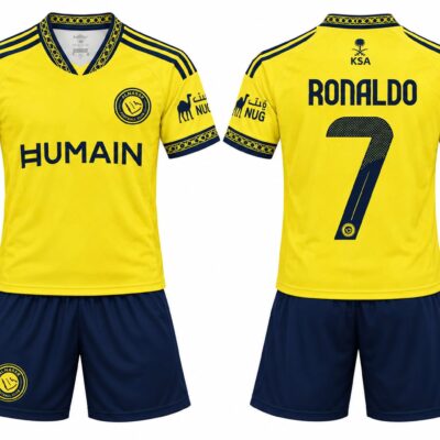 Σετ Παιδική Φανέλα Al Nassr με Σορτσάκι Ronaldo Κίτρινο ANSR4656-Y07