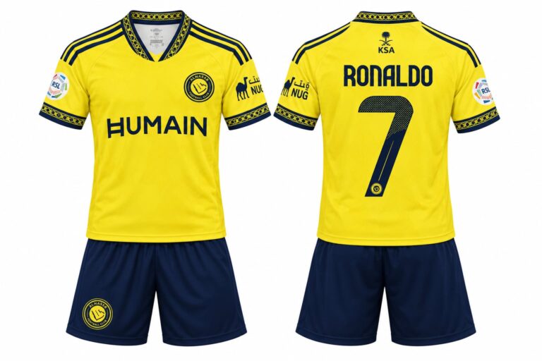 Σετ Παιδική Φανέλα Al Nassr με Σορτσάκι Ronaldo Κίτρινο ANSR4656-Y07