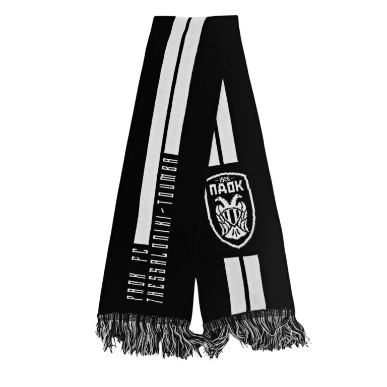 Κασκόλ διπλής όψης με 2 Ρίγες ΠΑΟΚ PKSC05